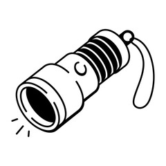 A hand drawn style icon showing a torch
