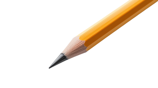 Pencil photo effect mockup isolated on transparent background