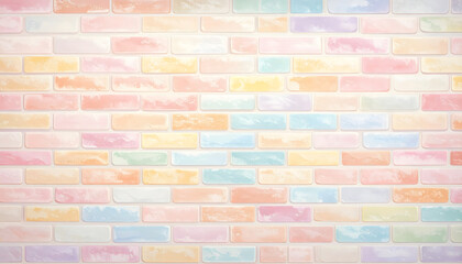 Pastel colored brick background design