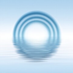 Tranquil Ripples of Serenity: An abstract, mesmerizing visual, where concentric rings create a subtle echo, mirroring in a smooth, pristine water surface, reflecting a sense of calm and purity.