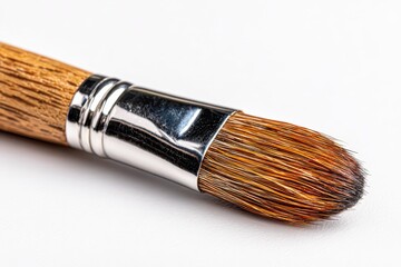 Fototapeta premium A new professional artist's paint brush with fine synthetic bristles.