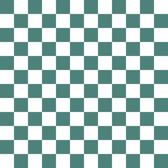 Fototapeta premium Stylish teal green and white checkerboard seamless pattern vector, ideal for fashion prints, packaging, wallpapers, and modern designs.