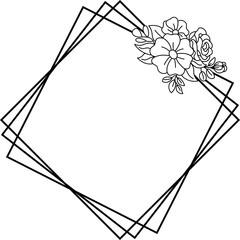 frame with flower