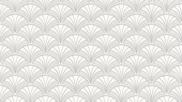 Fototapeta Elegant Art Deco Fan Pattern Seamless Vector Background Texture Wallpaper Design for Creative Projects