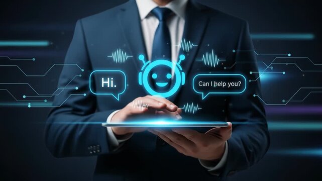 AI-Powered Customer Service: Chatbot on Tablet