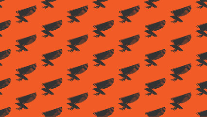 HAWK EAGLE vector pattern colourful