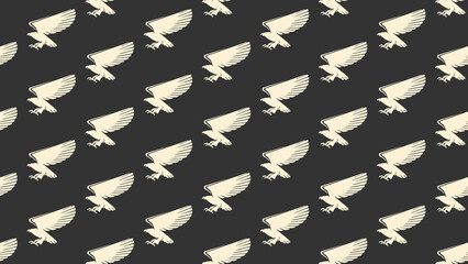 HAWK EAGLE vector pattern colourful