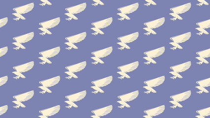 HAWK EAGLE vector pattern colourful