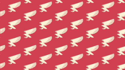 Fototapeta premium HAWK EAGLE vector pattern colourful