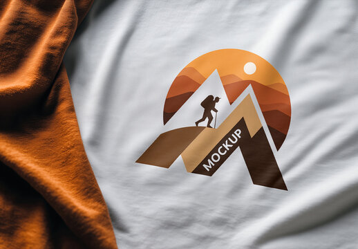 T-shirt Logo Mockup Close-up