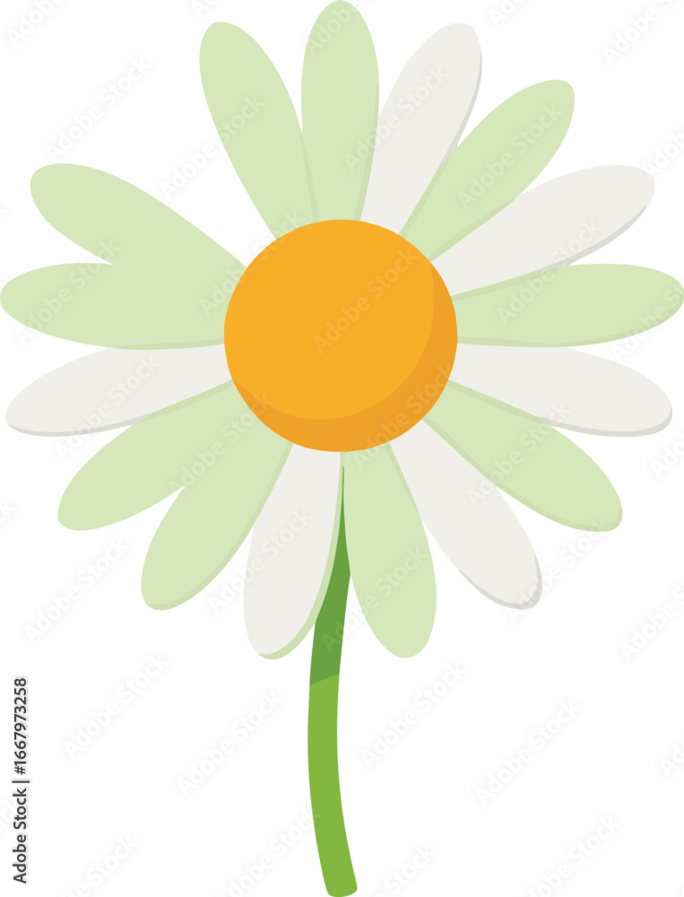 Aufkleber flat design vector daisy flower illustration elegant and scalable for various projects