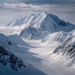 Obraz premium white snow mountain landscape Alaska