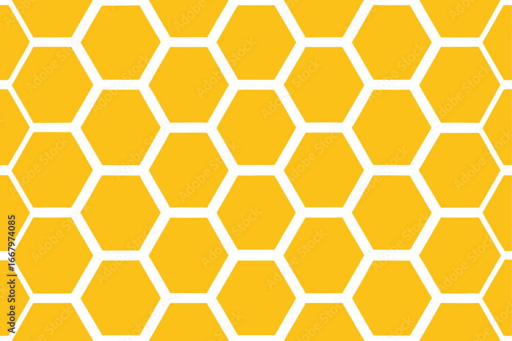 Aufkleber golden honeycomb seamless pattern vector graphic for versatile design applications