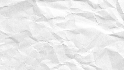 Halaman kertas putih yang kusut dan bertekstur kasar dengan pola lipatan berkerut