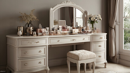 Dressing table in a simple, elegant style