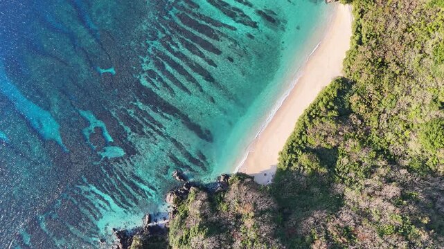 Aerial view of Kakeroma North Shore, Amami Islands, Kagoshima, Japan. 鹿児島県　奄美群島　加計呂麻島　北岸　ドローン　空撮