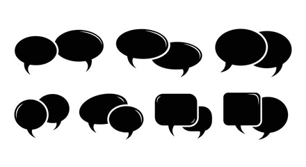 Dynamic speech bubbles perfect for communication, discussions, and creative messaging concepts