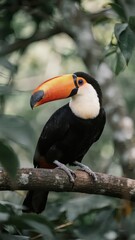 Obraz premium Tropical Bird Perched Gracefully in Natural Habitat