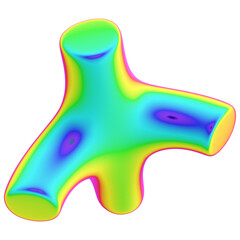 Neon Spectrum 3D Shape
