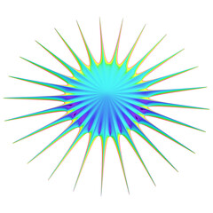 Obraz premium Neon Spectrum 3D Shape