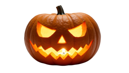 Halloween Pumpkin Jack-o-Lantern Seasonal Autumn Isolated