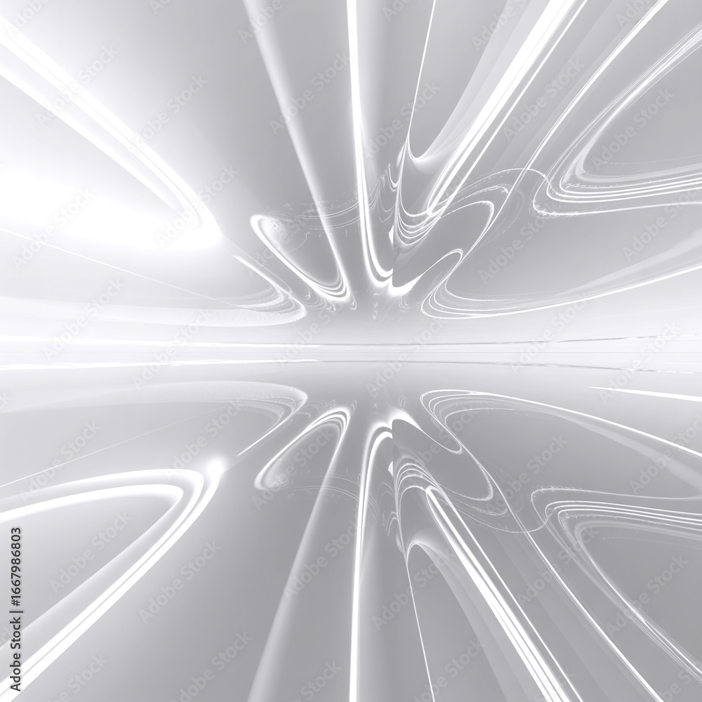 Aufkleber abstract white background with smooth lines and futuristic design creates a minimalist and modern ae