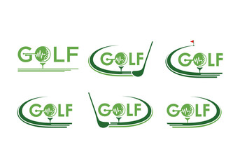 golf logo icon design vector