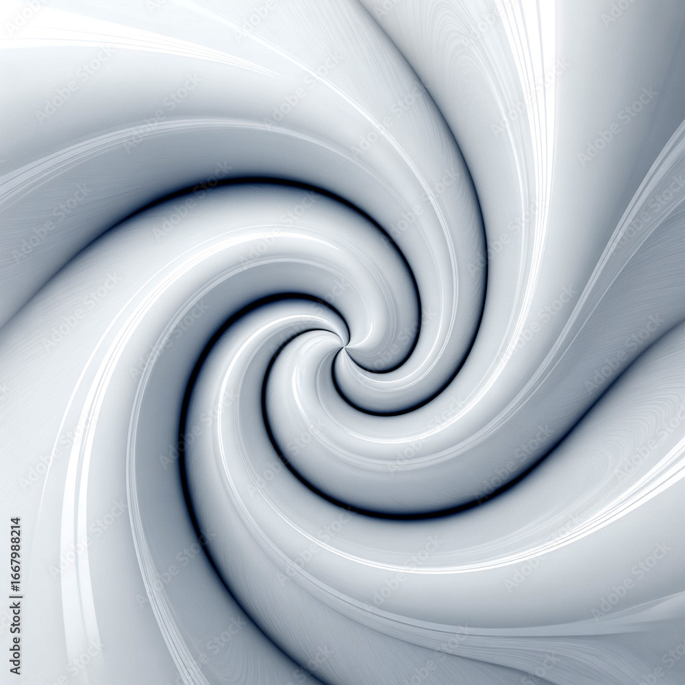 Poster abstract white swirling vortex design element with smooth curves and subtle shadows for creative and
