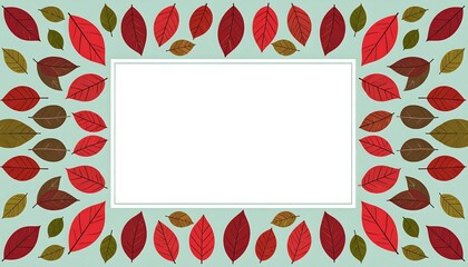 Autumn leaves border