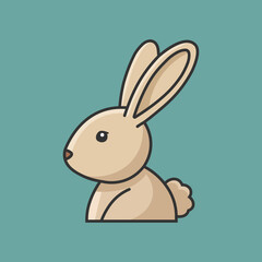 vector illustration of a rabbit