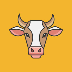 vector illustration of a cow