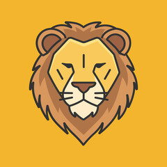 Obraz premium lion head vector illustration