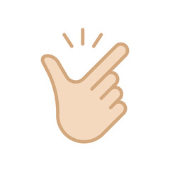 Hand snapping fingers, symbol of simplicity, ease of use, and quick solution. Vector illustration