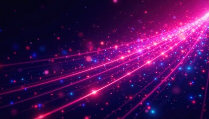 Fototapeta premium Futuristic neon light streaks, swirling glitter, fast speed of light effect , effect, colorful, energy