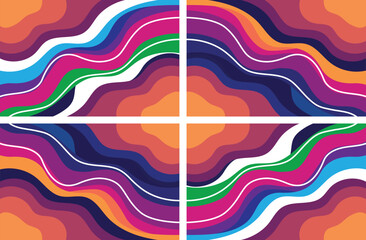 Colorful abstract wave background design vector