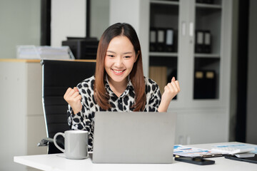 Professional woman lnvestor and business woman using digital devices in modern office.