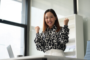 Portrait of a successful business woman with inspiration from their excellent financial results...