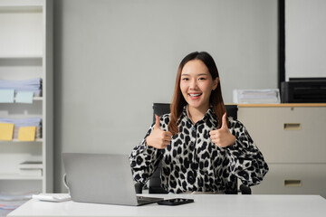 Portrait of a successful business woman with inspiration from their excellent financial results...