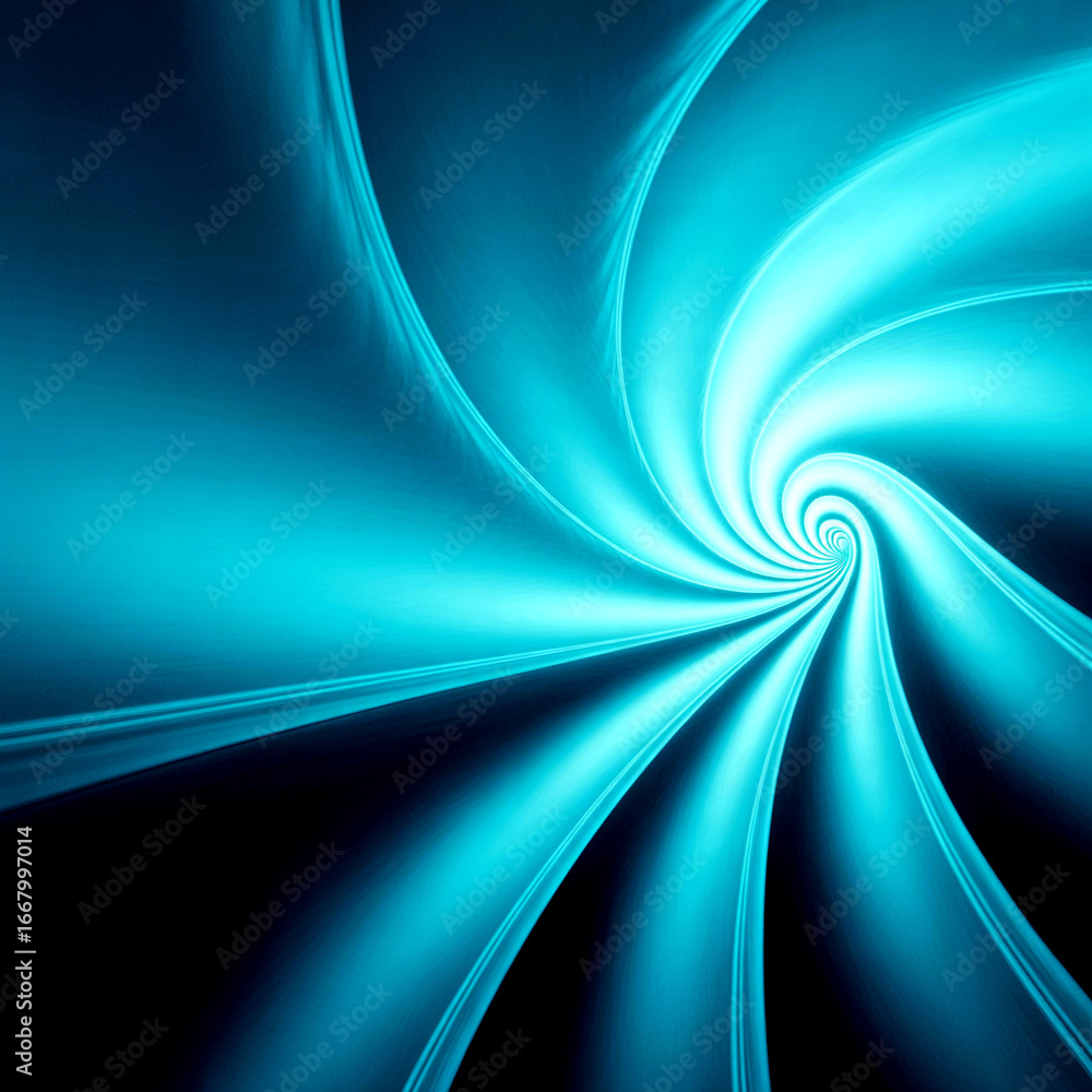 Aufkleber hypnotic blue swirl abstract background design element futuristic graphic visualization modern art d
