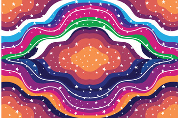 Colorful abstract wave background design vector