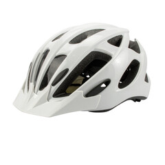 Bicycle helmet safety, isolated white and transparent background