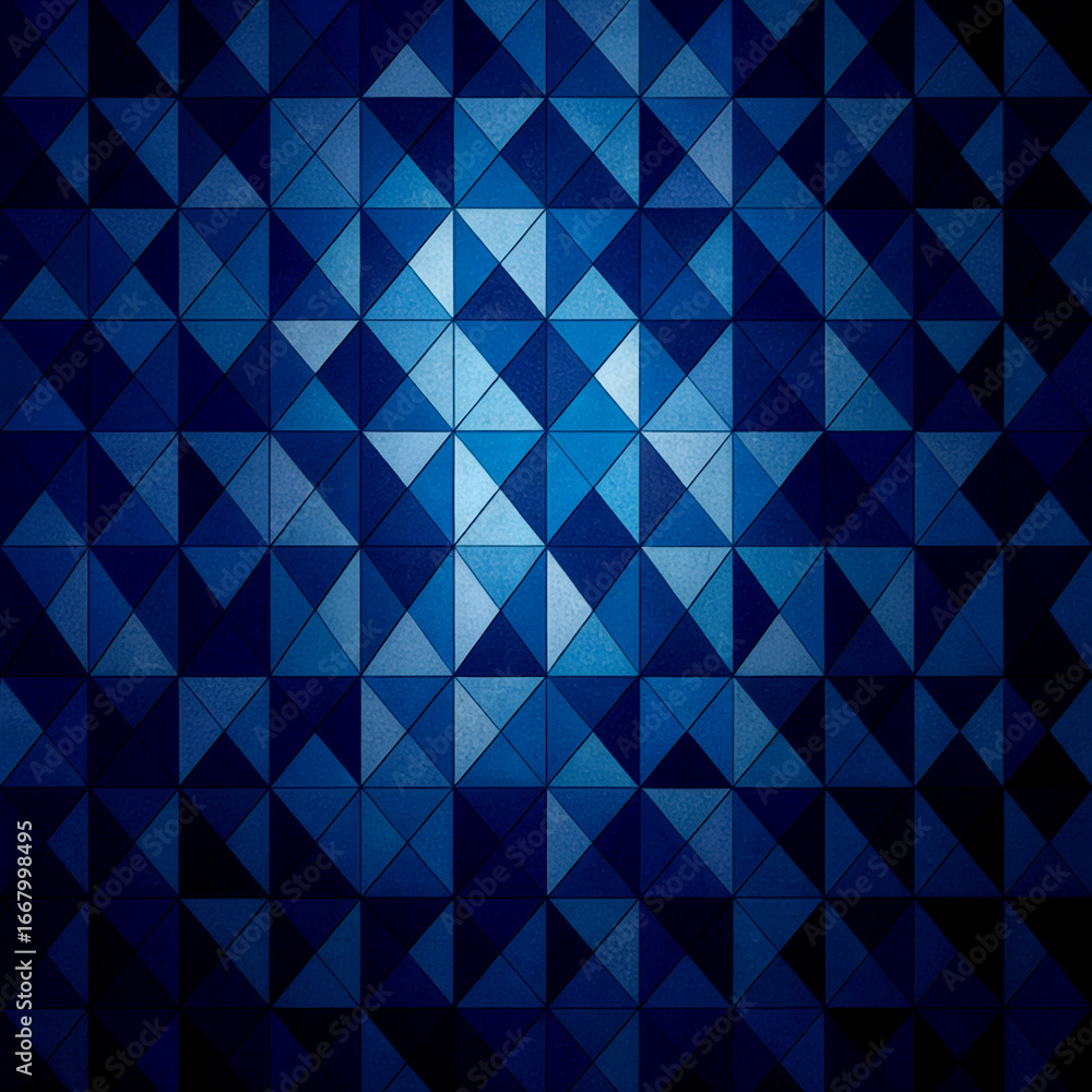 Aufkleber intriguing blue triangle pattern background with geometric precision and modern design for creative 
