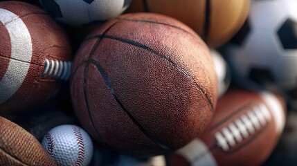 Sports Balls Closeup