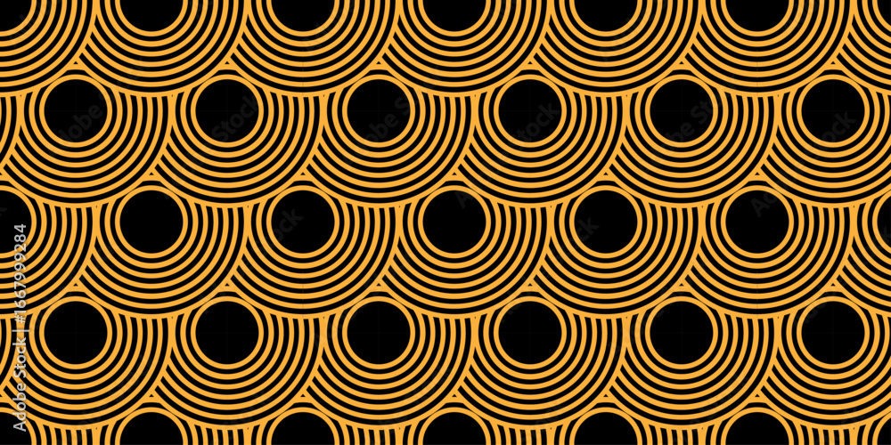 Poster abstract pattern with circles. seamless geometric swirl spiral pattern and abstract circle wave line