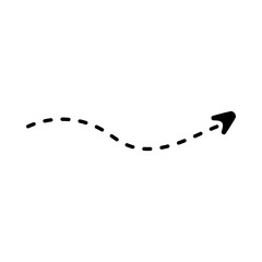 Dashed Line Arrow Graphic Design.