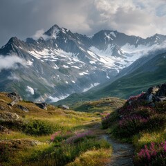 Fototapeta premium wild Alaska trekking destination wallpaper