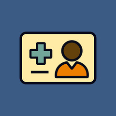Health ID Card Vector Icon