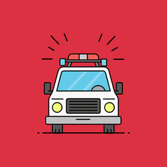 vector illustration of ambulance