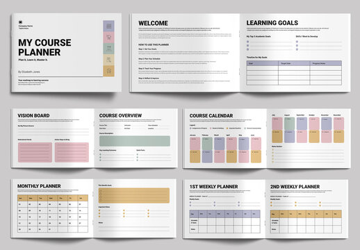 Academic Course Planner With Calendar