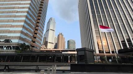 Naklejka premium Buildings in the office center of Central Jakarta